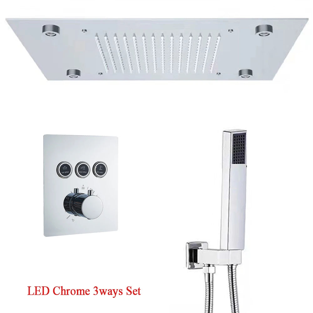 LED Ceilings Waterfall Bath Shower