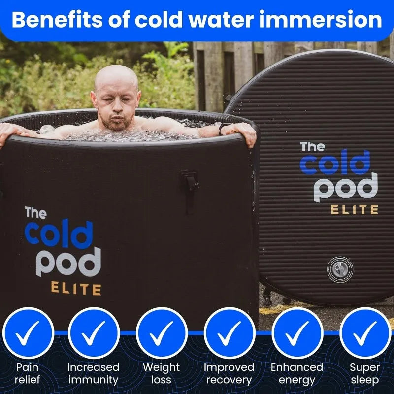 The Ice-Cold Plunge Tub 120 Gallon with Rigid Inflatable Walls and Lid