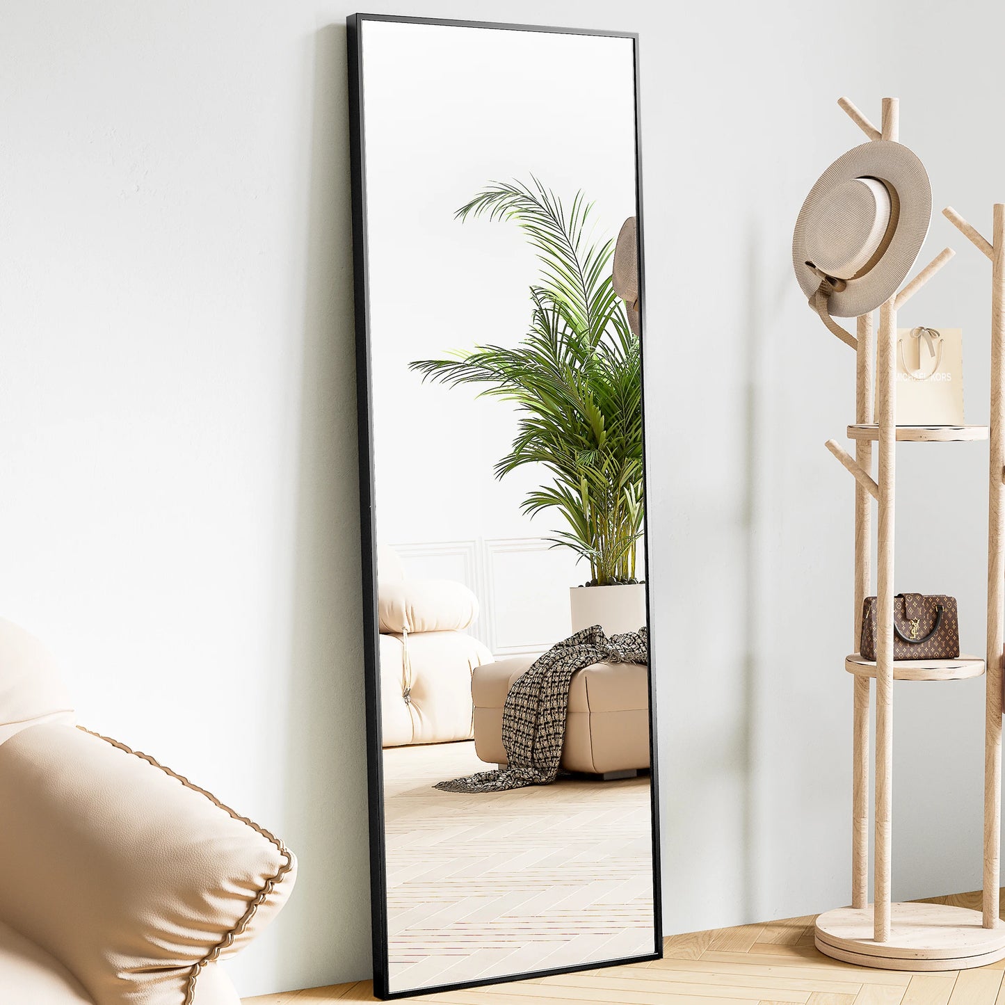JHK 64"x21" Full Body Wall Mirror Standing Hanging or Leaning Wall-Mount