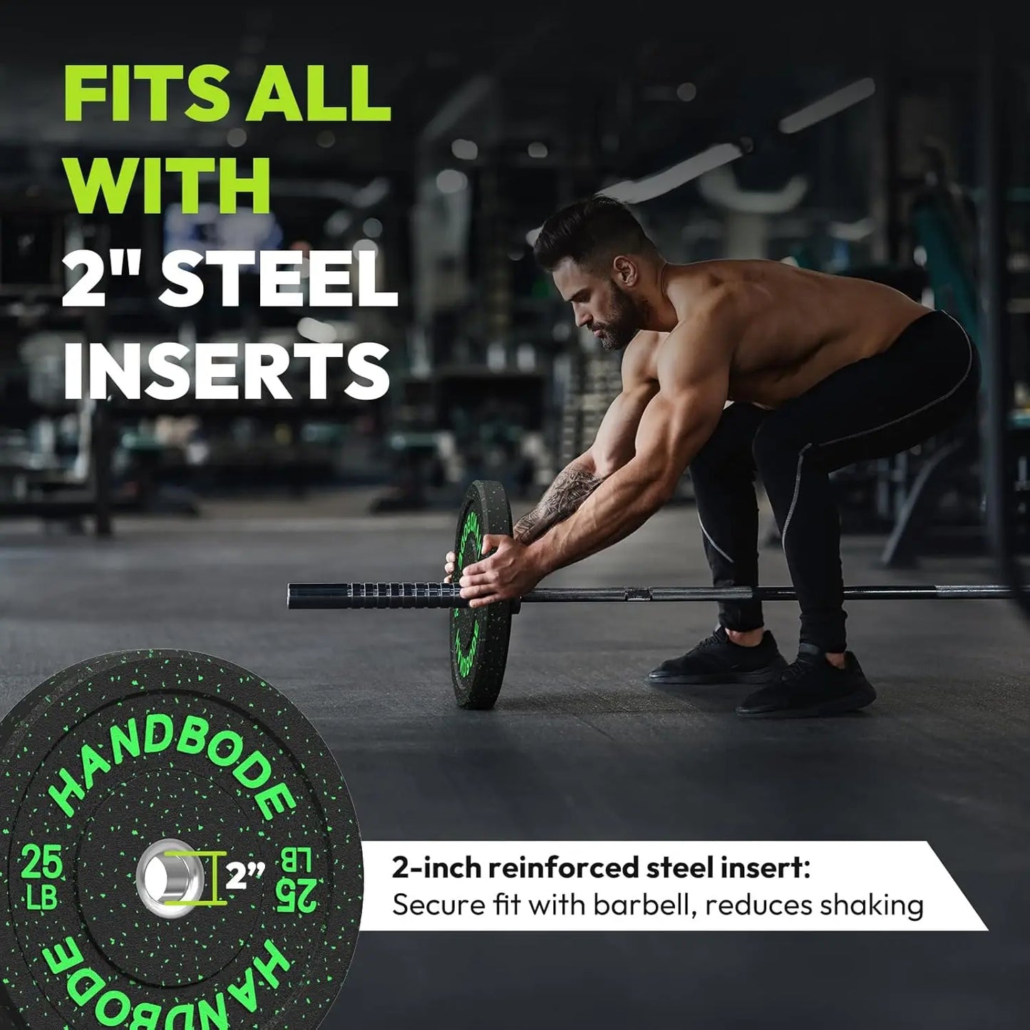 Colored Weights Rubber Strength Training Plate for Weightlifting