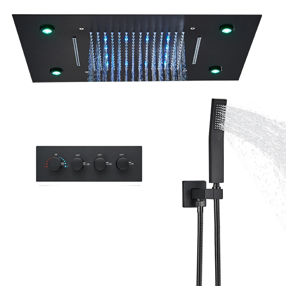 LED Ceilings Waterfall Bath Shower