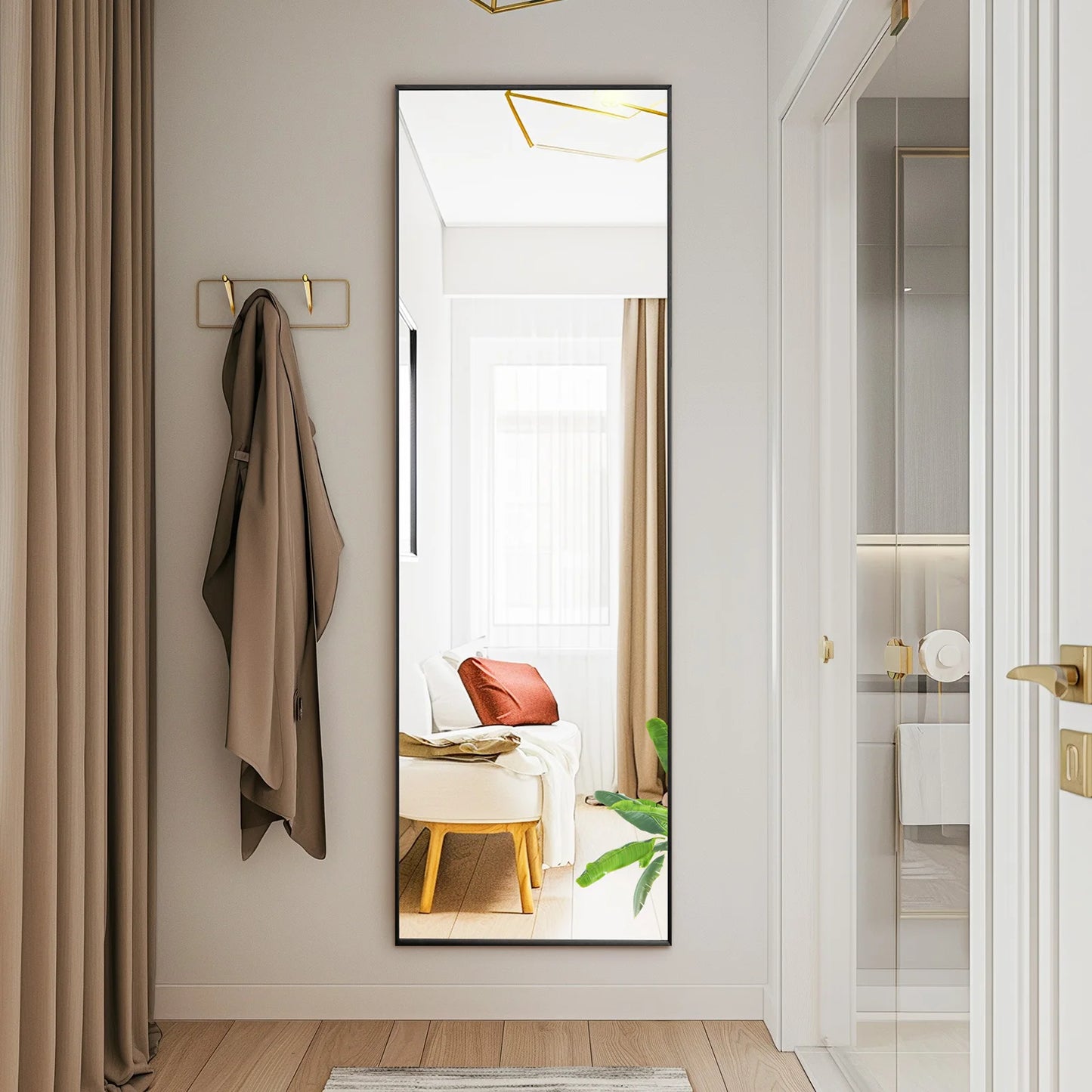 JHK 64"x21" Full Body Wall Mirror Standing Hanging or Leaning Wall-Mount
