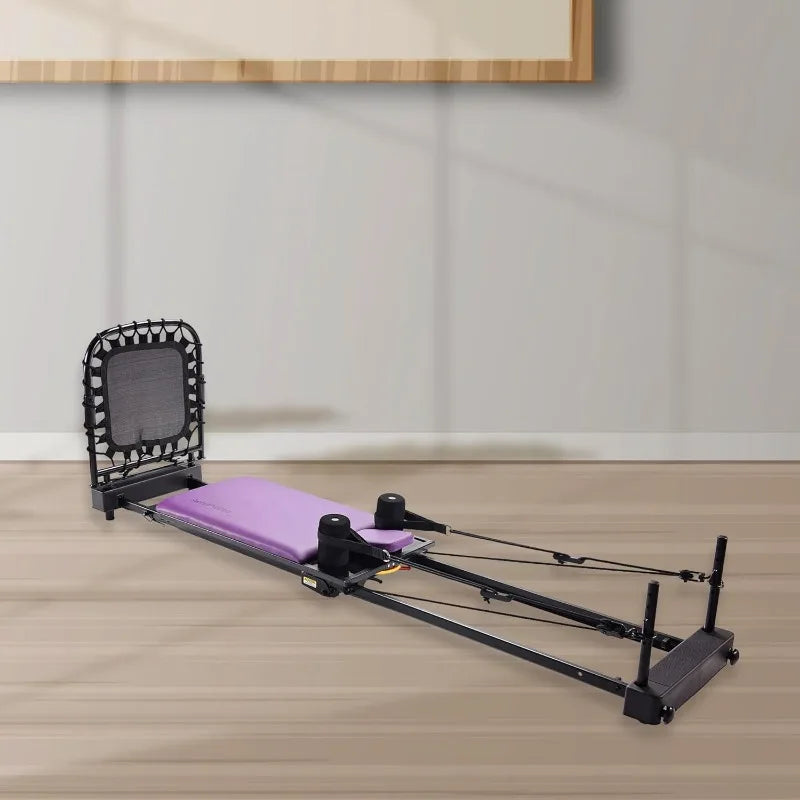 Reformer Workout Machine for Home Gym Cardio Fitness Rebounder Up to 300 lbs. Weight Capacity