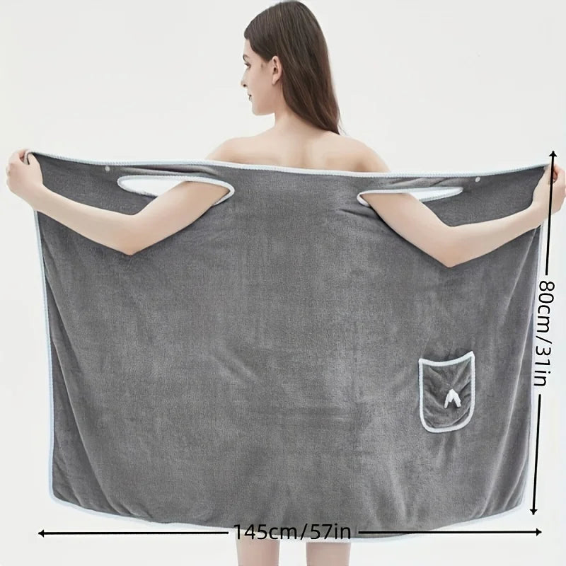 Quick Drying, Water Absorbing Wearable Bath Towel