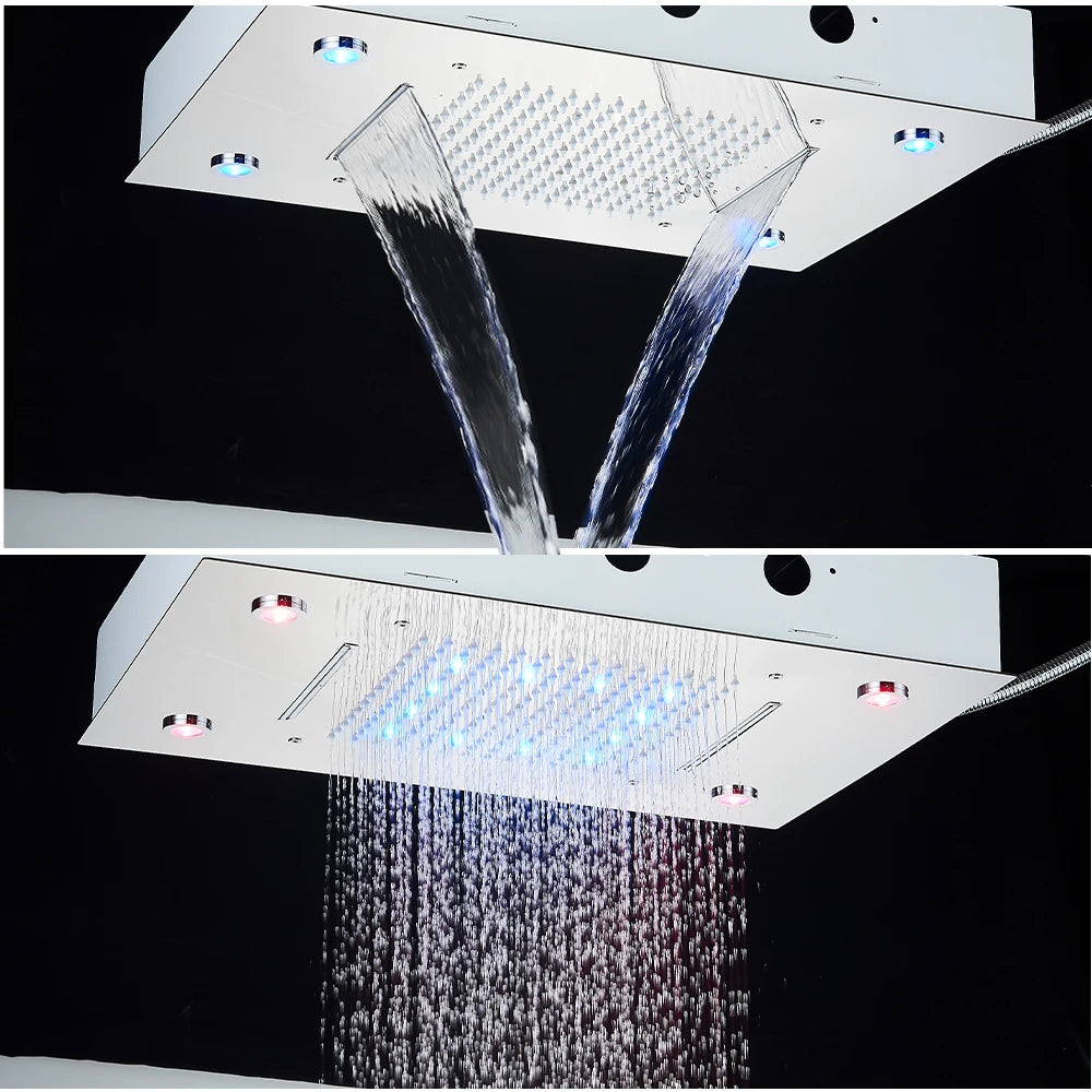 LED Ceilings Waterfall Bath Shower