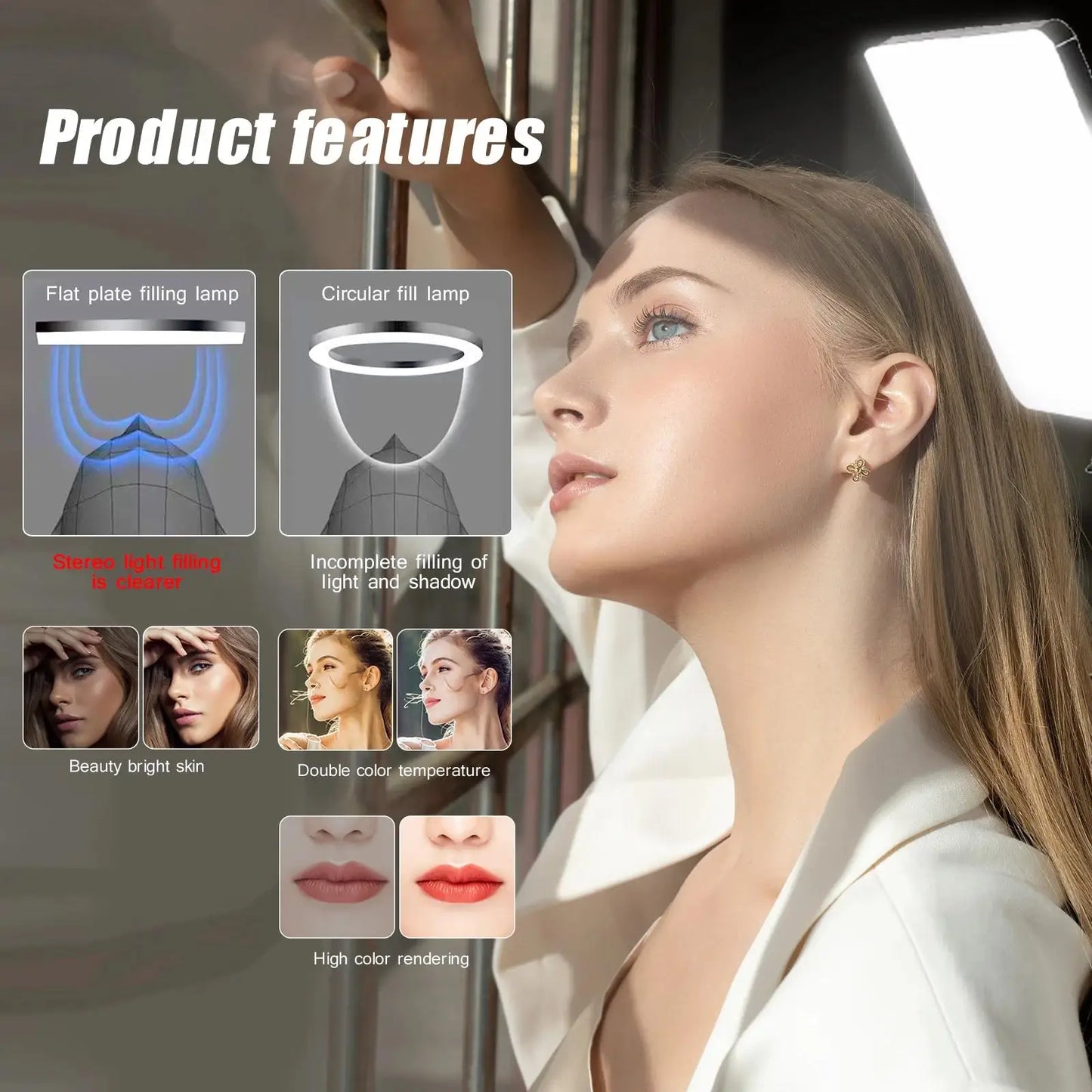 LED Video Lights Photo Studio Lamp with Tripod