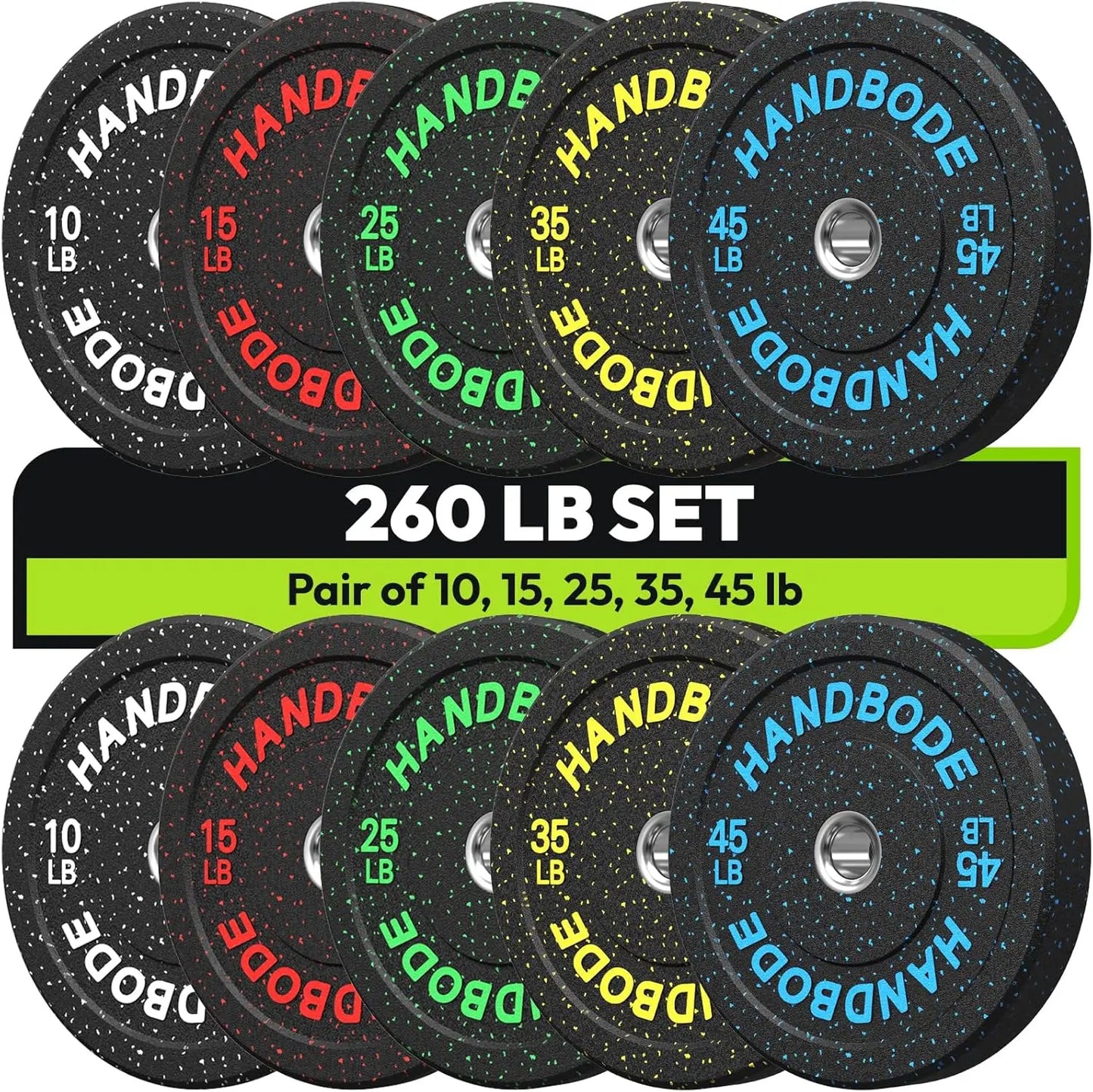Colored Weights Rubber Strength Training Plate for Weightlifting