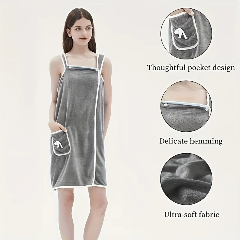 Quick Drying, Water Absorbing Wearable Bath Towel