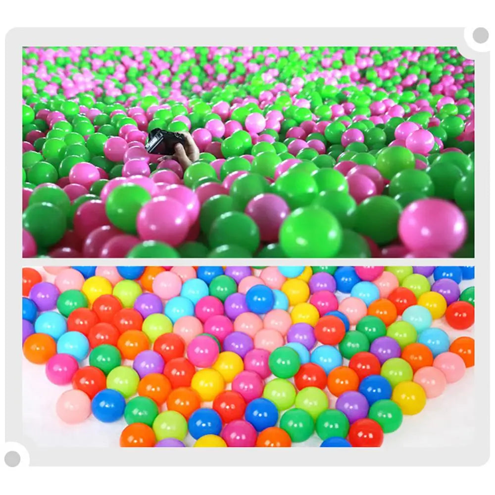 100Pcs Eco-Friendly Colorful Ball Pit Soft Plastic Ocean Balls