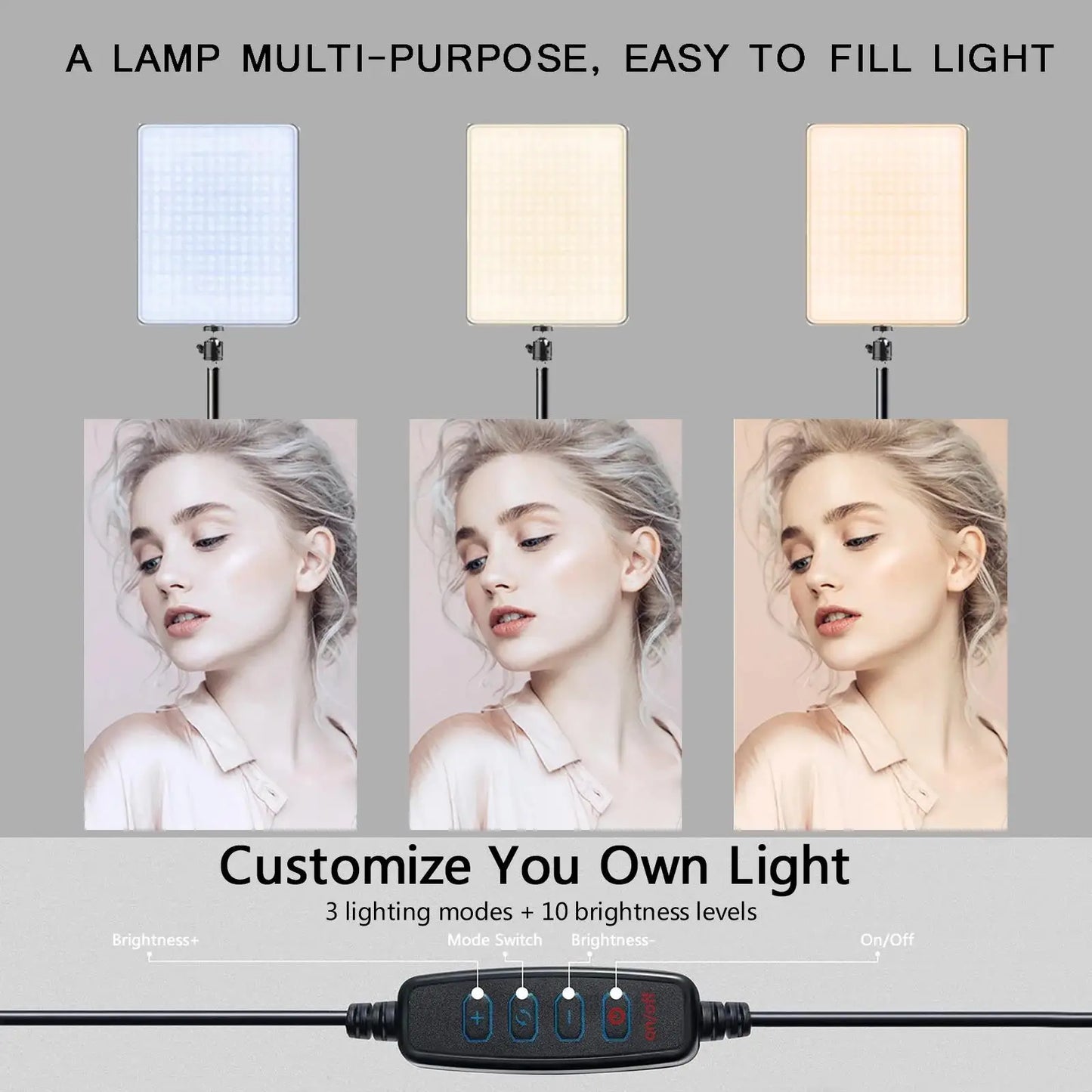 LED Video Lights Photo Studio Lamp with Tripod