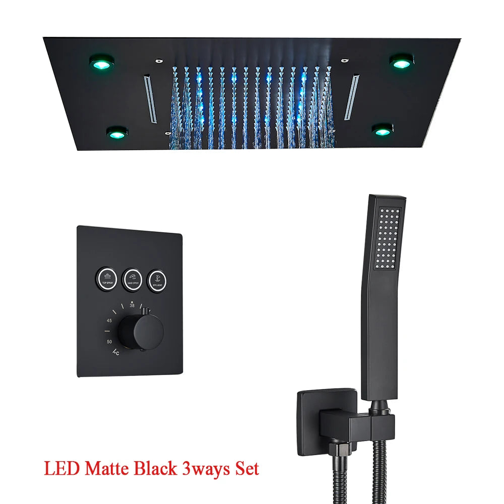 LED Ceilings Waterfall Bath Shower