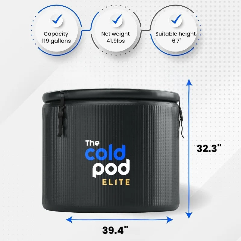The Ice-Cold Plunge Tub 120 Gallon with Rigid Inflatable Walls and Lid