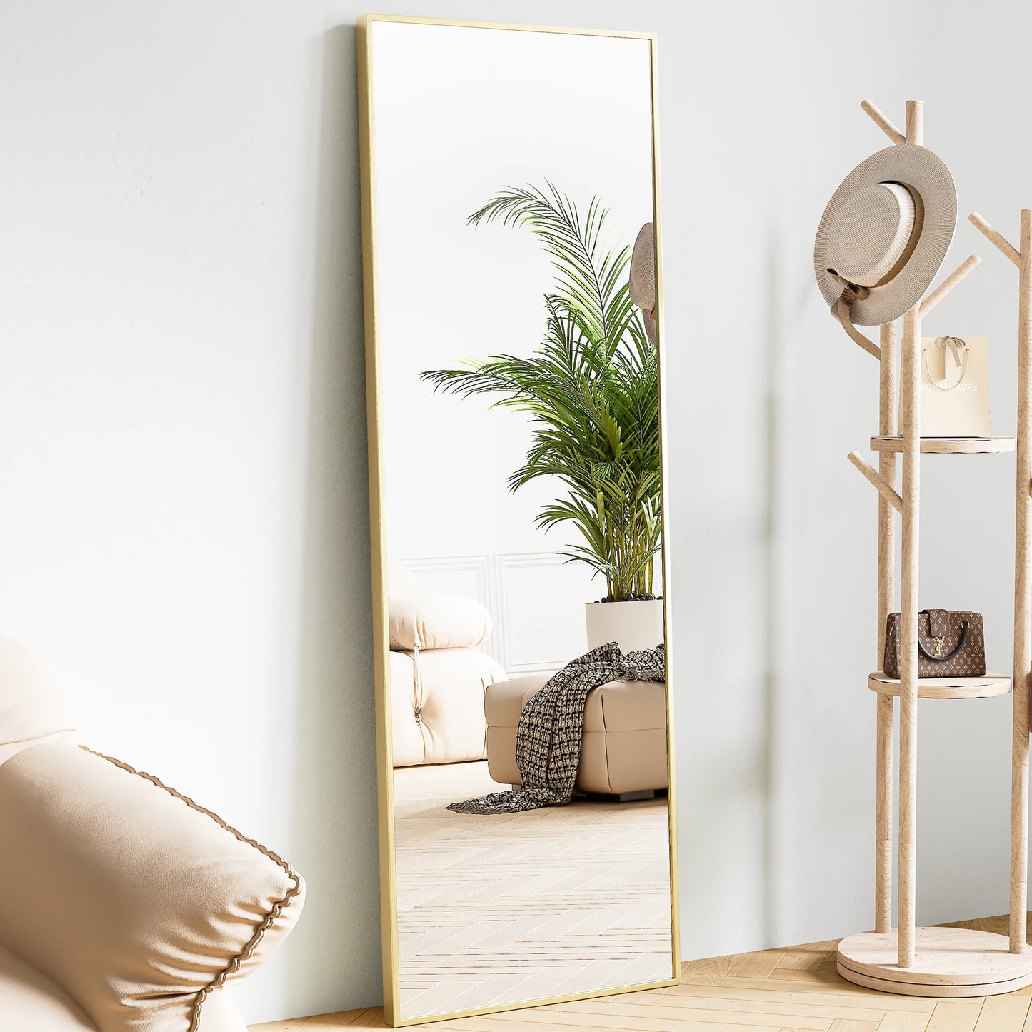 JHK 64"x21" Full Body Wall Mirror Standing Hanging or Leaning Wall-Mount