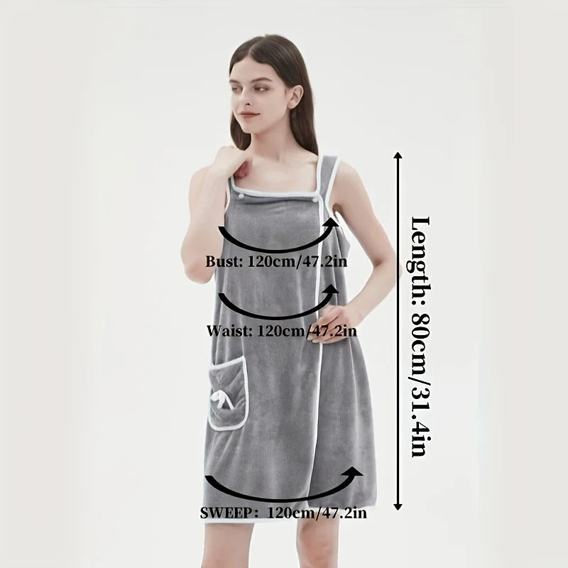 Quick Drying, Water Absorbing Wearable Bath Towel