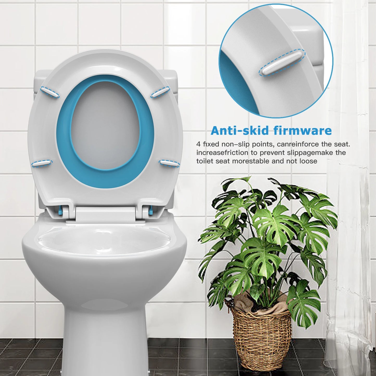 Toilet Seat with Toddler Built In, Round Toilet Seat for Potty Training,