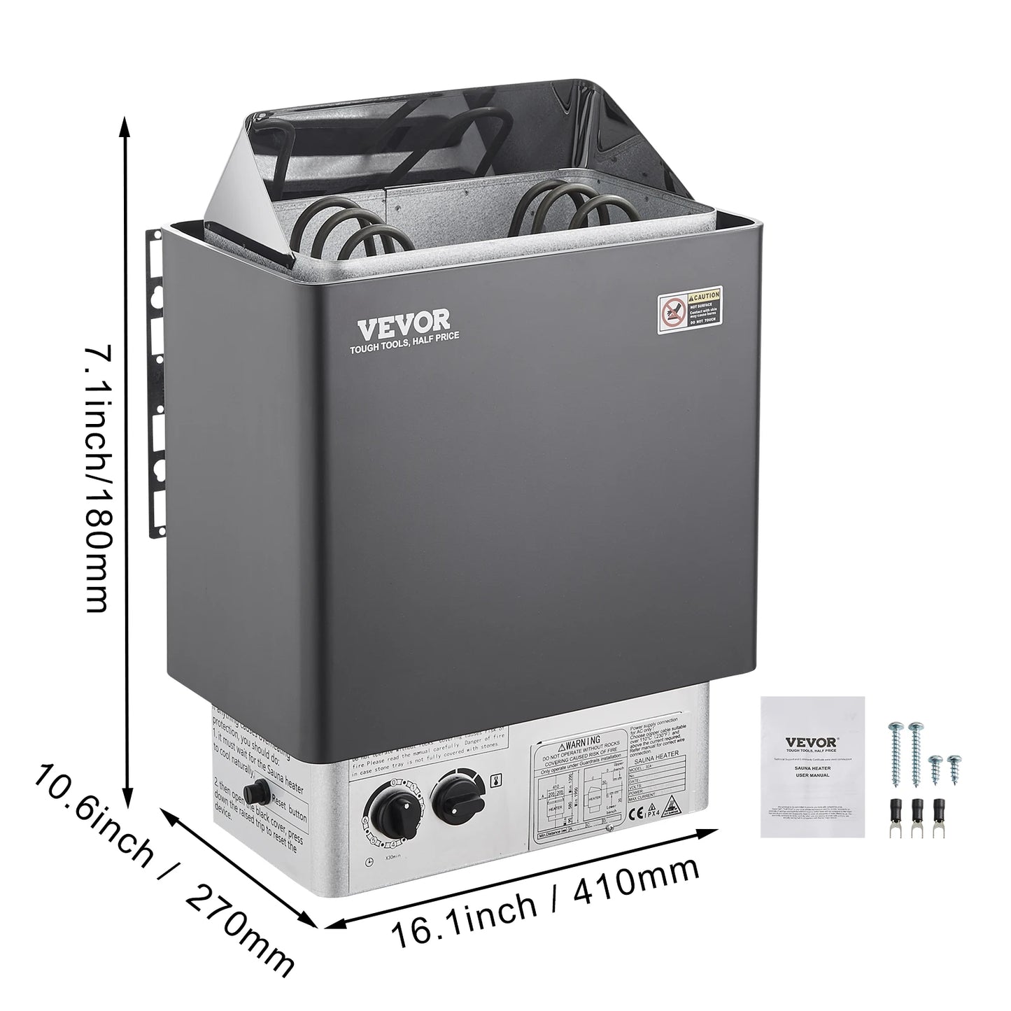 Stainless Steel Electric Sauna Heater Internal Controller for Overheating Protection