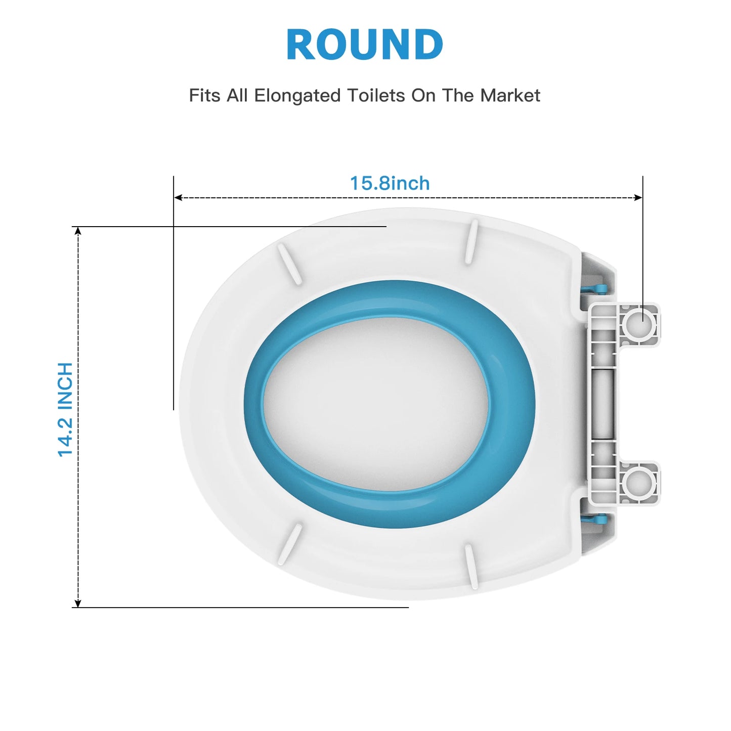 Toilet Seat with Toddler Built In, Round Toilet Seat for Potty Training,