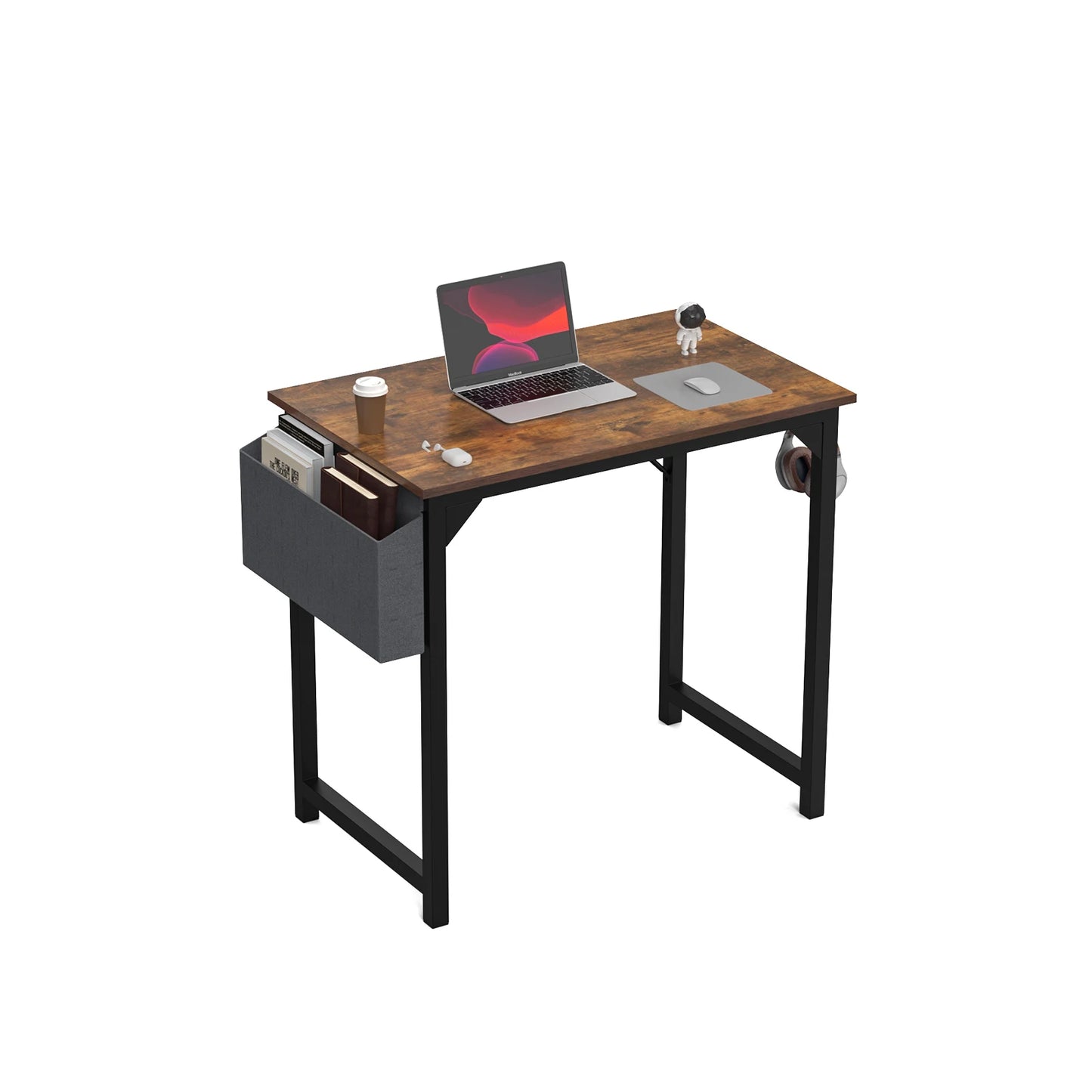 JHK Computer Writing Study Desk with Side Bag Headphone Hook Easy Assembly
