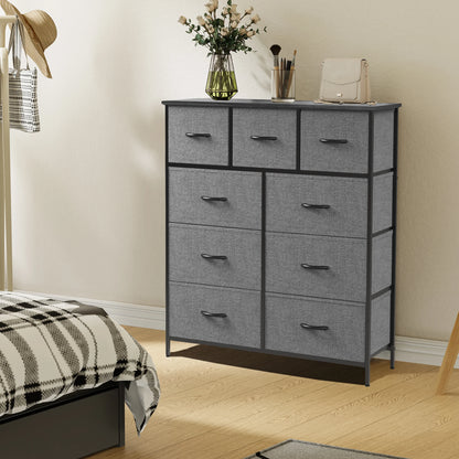 JHK  9 Fabric Storage Dresser Chest Organizer Clothes Cabinet