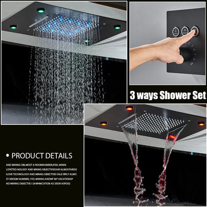 LED Ceilings Waterfall Bath Shower