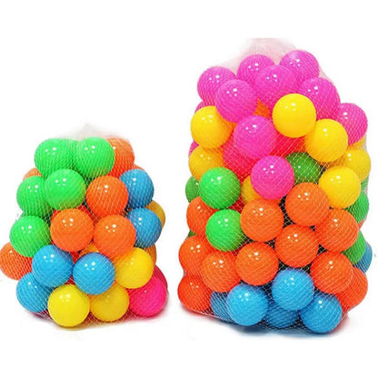 100Pcs Eco-Friendly Colorful Ball Pit Soft Plastic Ocean Balls