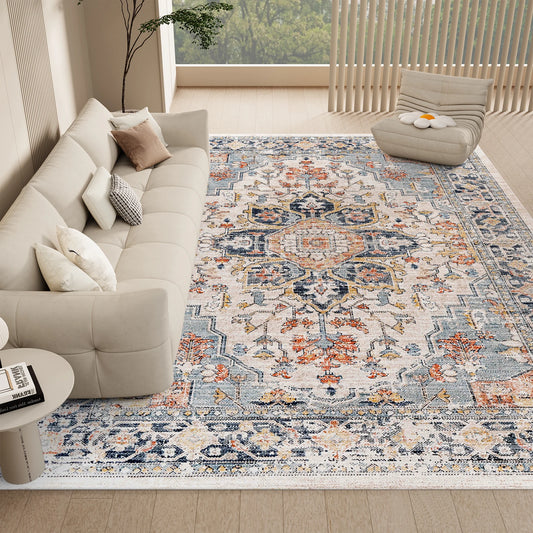 washable traditional woven nonslip area rugs stain resistant