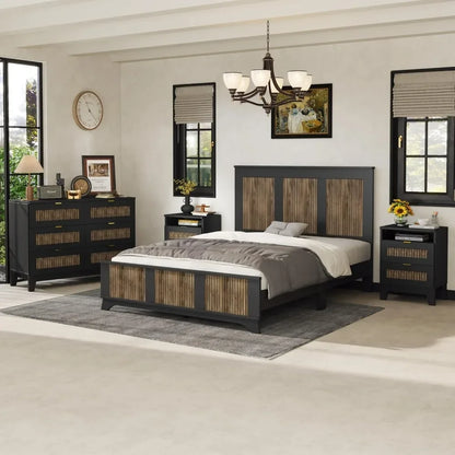 4 Piece Platform Bedroom Furniture Set