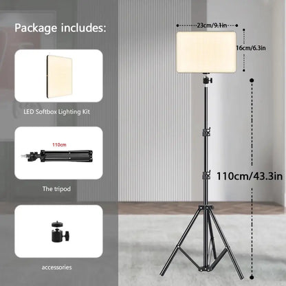 LED Video Lights Photo Studio Lamp with Tripod