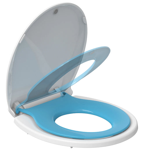 Toilet Seat with Toddler Built In, Round Toilet Seat for Potty Training,