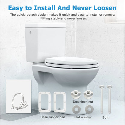 Toilet Seat with Toddler Built In, Round Toilet Seat for Potty Training,