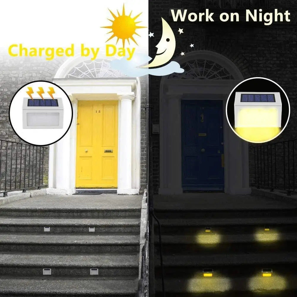 Outdoor LED Waterproof Stainless Steel Solar Lights for Steps Deck