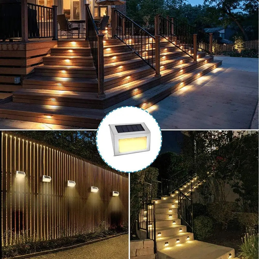 Outdoor LED Waterproof Stainless Steel Solar Lights for Steps Deck