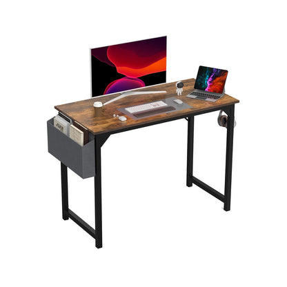 JHK Computer Writing Study Desk with Side Bag Headphone Hook Easy Assembly