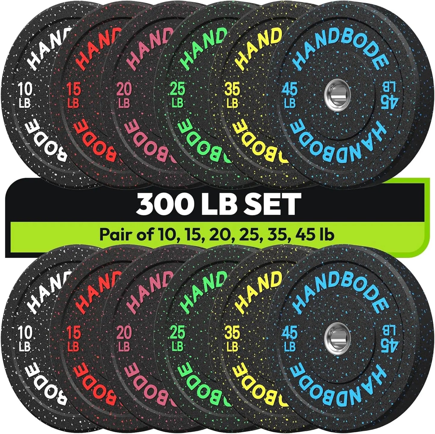 Colored Weights Rubber Strength Training Plate for Weightlifting