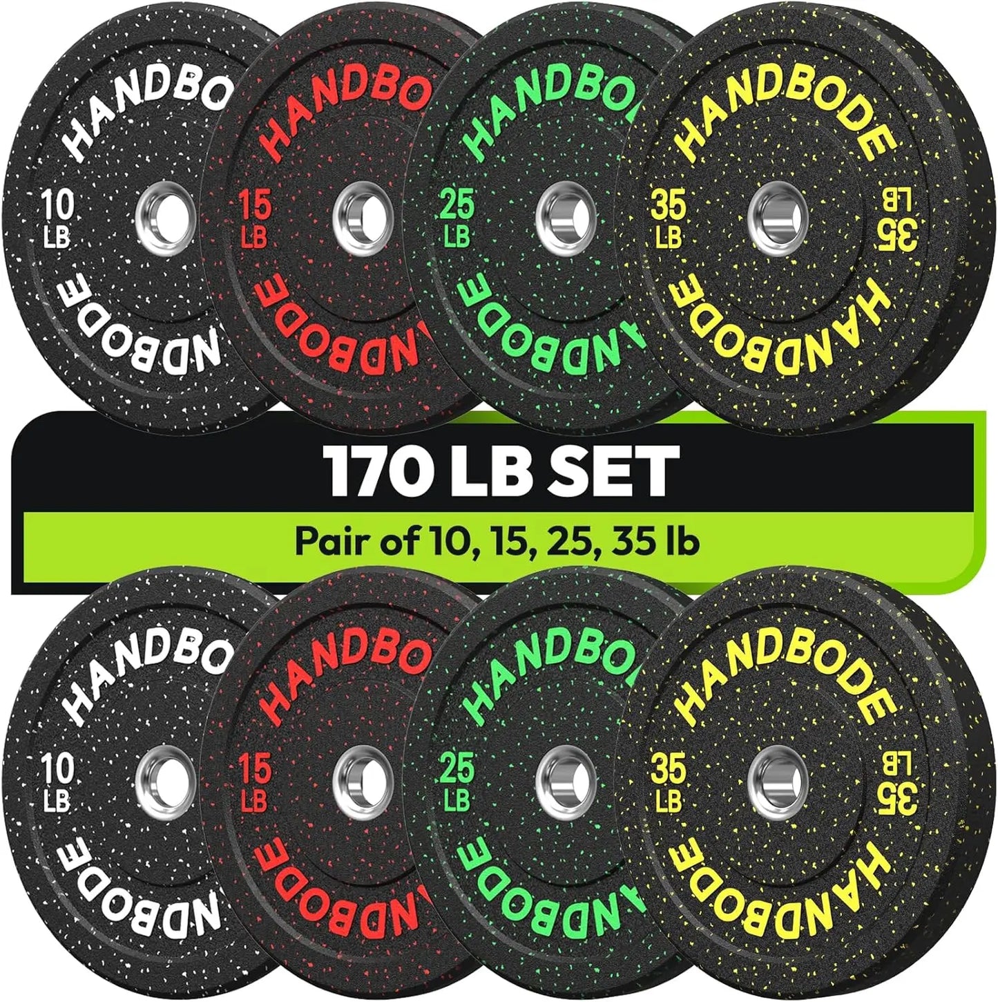 Colored Weights Rubber Strength Training Plate for Weightlifting