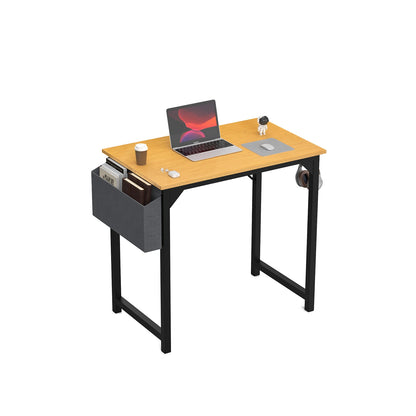 JHK Computer Writing Study Desk with Side Bag Headphone Hook Easy Assembly